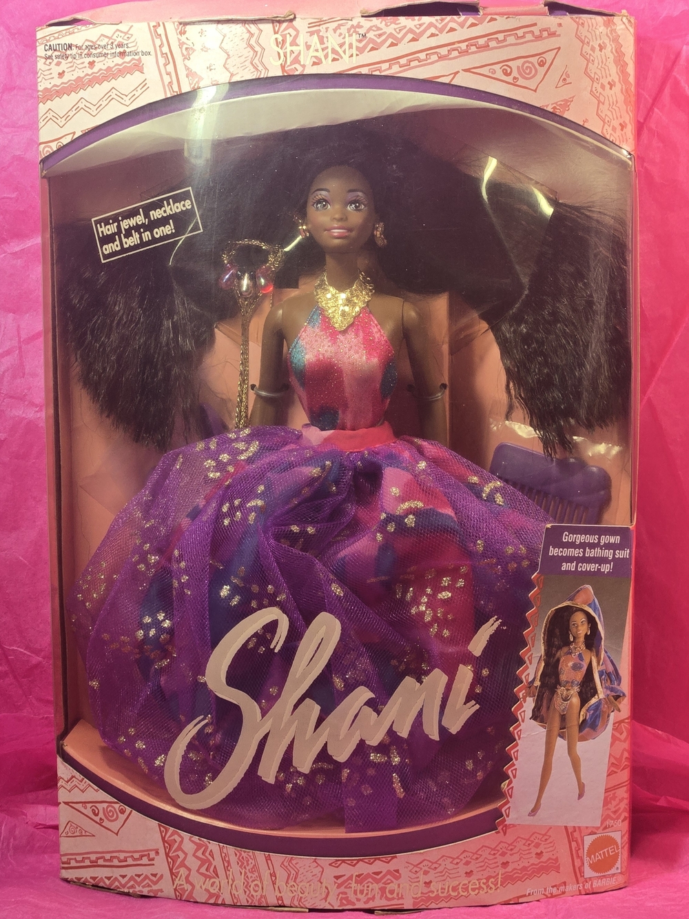 NRFB Vintage 1991 Shani Barbie Doll Mattel #1750 Necklace Variant